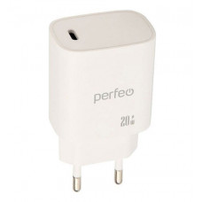 Сетевое зарядное устройство с разъемом TYPE-C, 20W, белый Perfeo (I4660)