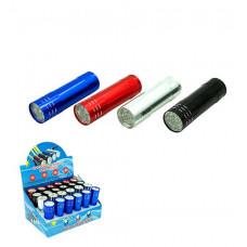 Фонарь ручной TECH ULTRA 9 LED 3хААА металл, цветные (24шт)