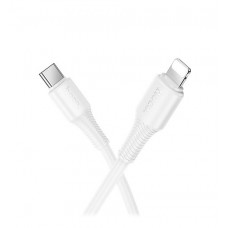 Кабель HOCO X120 PD Type-C - Lightning 27W Нейлон 1м (White) (Бокс)