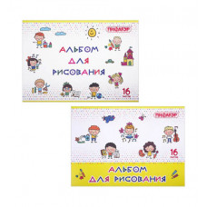 Альбом для рис. А4 16л, скоба,обложка офсет,203х288мм ПИФАГОР  Эники-беники