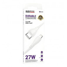 Кабель Borofone BX121 PD Type-C - Lightning 27W 1м (White) (Бокс)